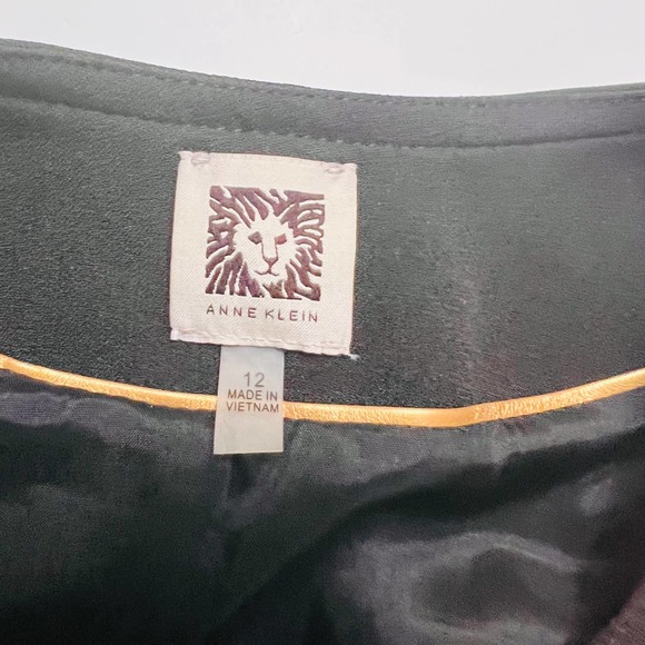 Anne Klein Leopard Print Full Zip Blazer Jacket Red Black Size 12 - Picture 4 of 12